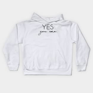 Yes, you can (Blue) Kids Hoodie